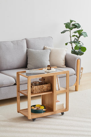 arte solid wood side table