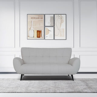 compact grey fabric couch wilson