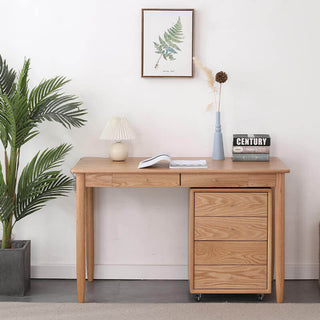 dario study table with cabinet oak wood design