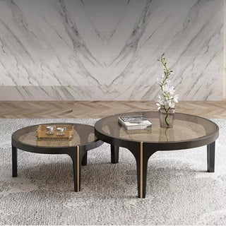 dola glass round coffee table