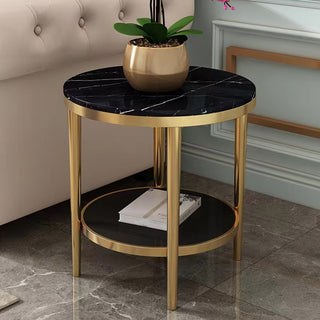 gracia marble side table black