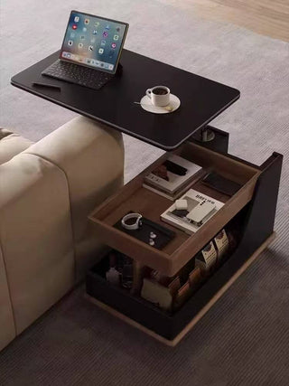 jonah trolley table with storage and wheels