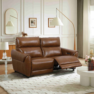 kamika 2 seater recliner sofa brown leather