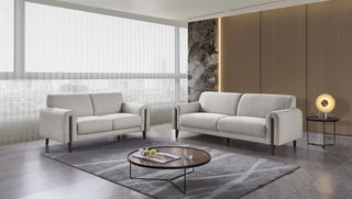 minimalist beige fabric sofa mika