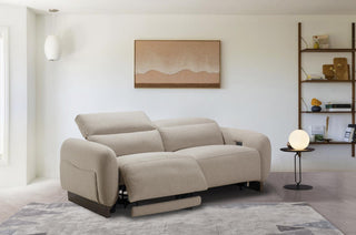 paxton sofa electric recline creme fabric