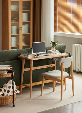 sage solid wood study table elegant design