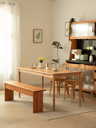 santos cherry wood dining table