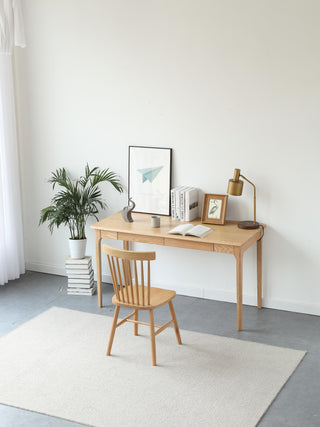 sleek paolo oak study table storage solution