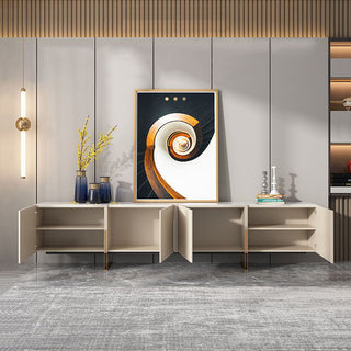 white tv console golden legs ada